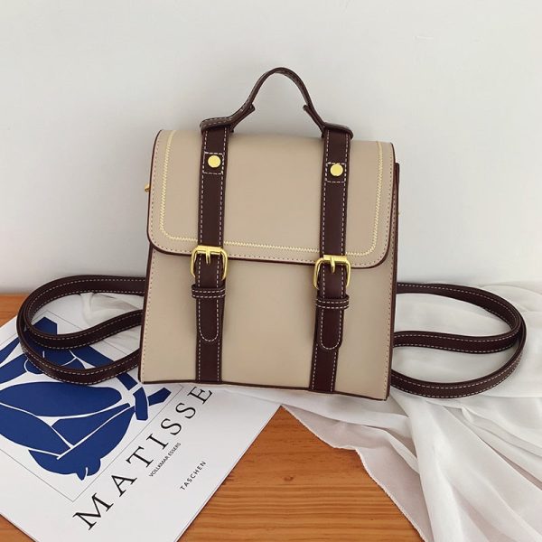 sac à dos vintage en cuir simili PU