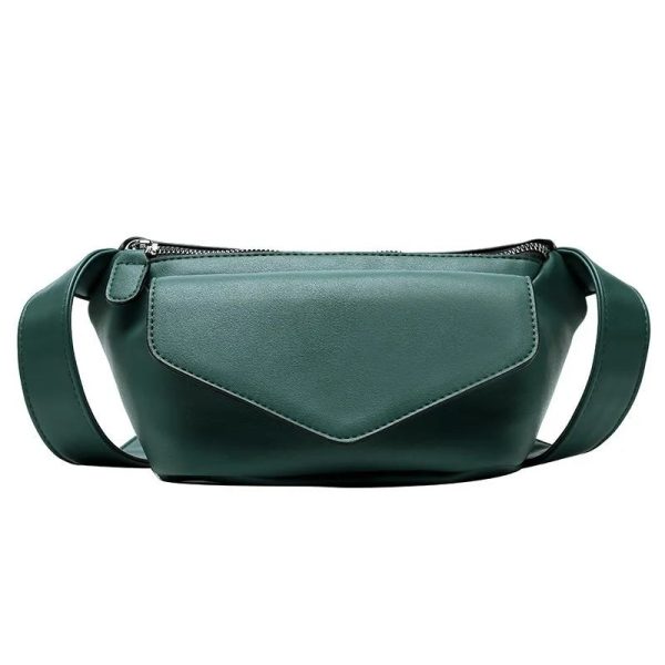 sac banane vert femme élégant