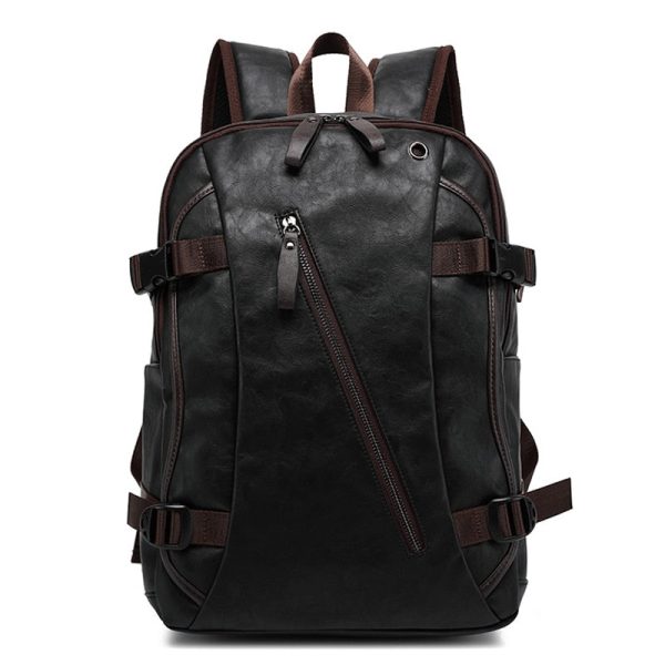 sac à dos homme faux cuir noir