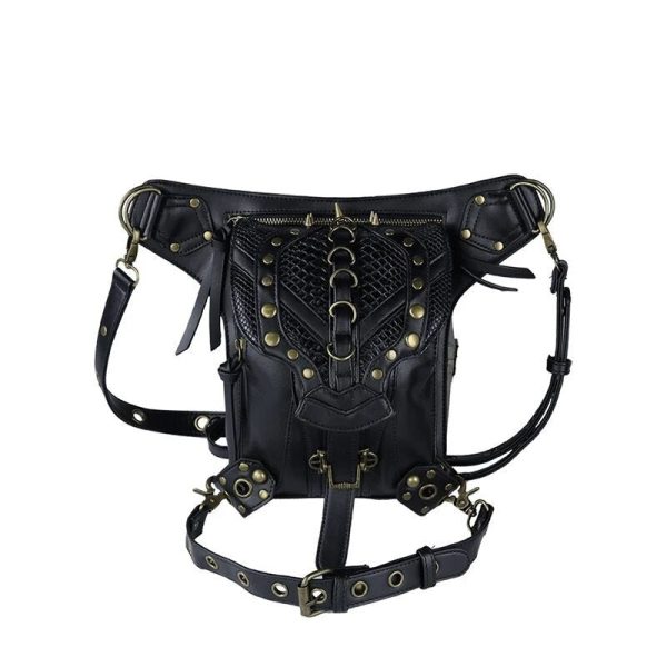 Sac jambe pour femme moto noir