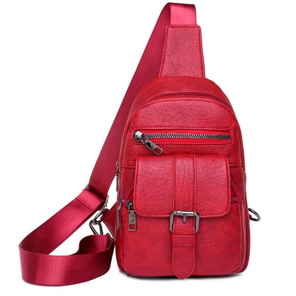 sac banane bandoulière chic rouge
