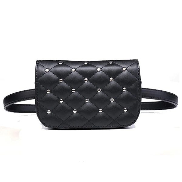 sac banane en cuir noir pochette femme