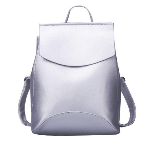 sac à dos blanc pour cours en simili cuir