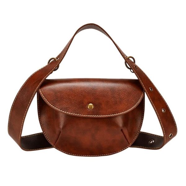 sac banane cuir vintage femme