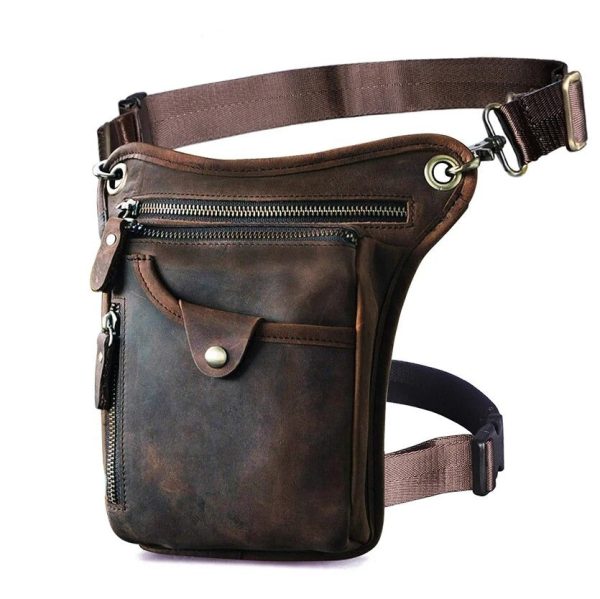 sac de jambe moto élégant homme