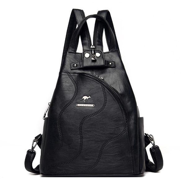 sac à dos pour femme simili cuir PU noir