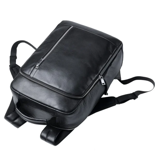 sac d'ordinateur en cuir de vache de grande capacité