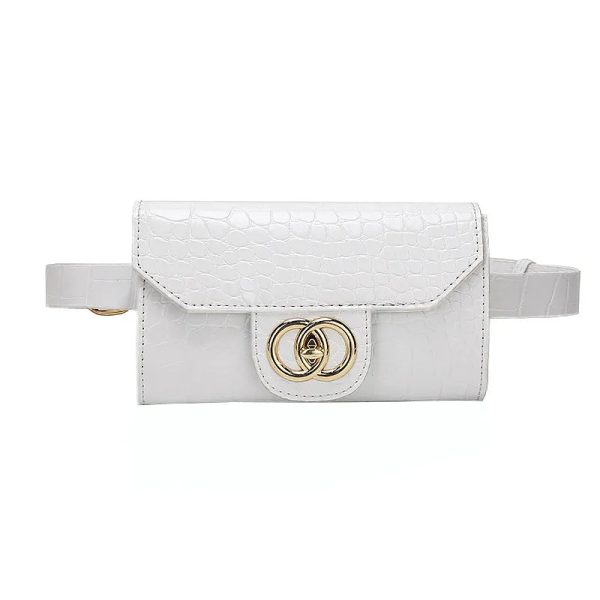 sac banane cuir luxe femme blanc