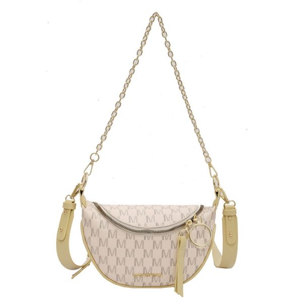 sac banane chic en cuir imprimé