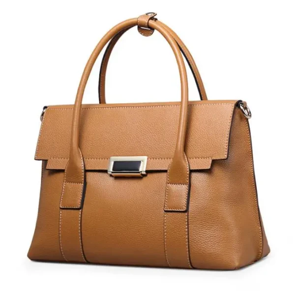sac à main grande capacité dames en cuir Marron
