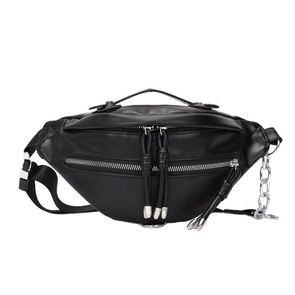 sac banane similicuir noir femme