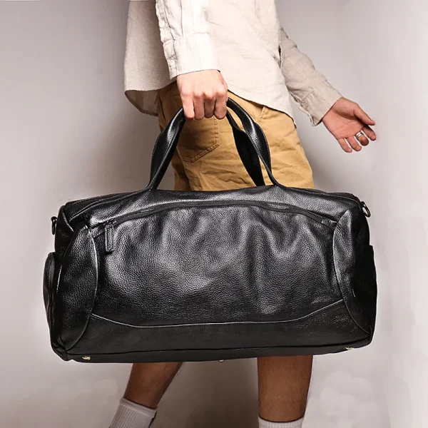 sac à bagages en cuir véritable