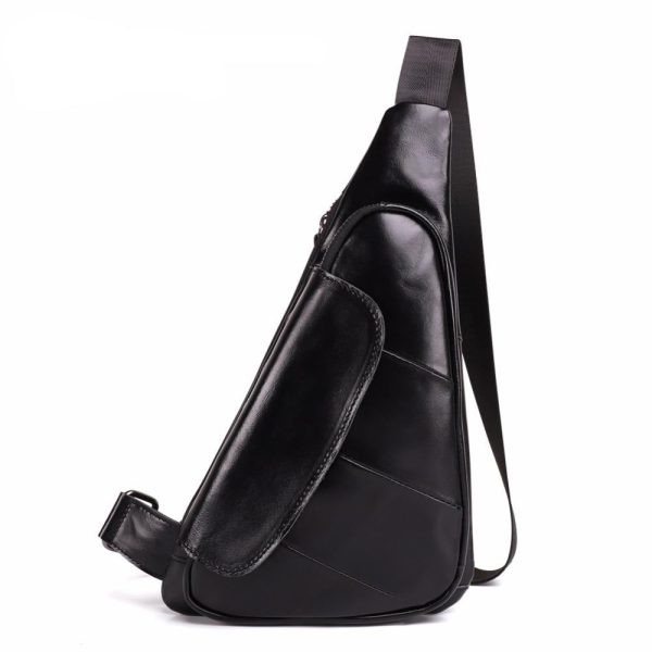 sac banane cuir noir homme