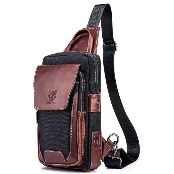 Bandoulière sac banane homme en cuir