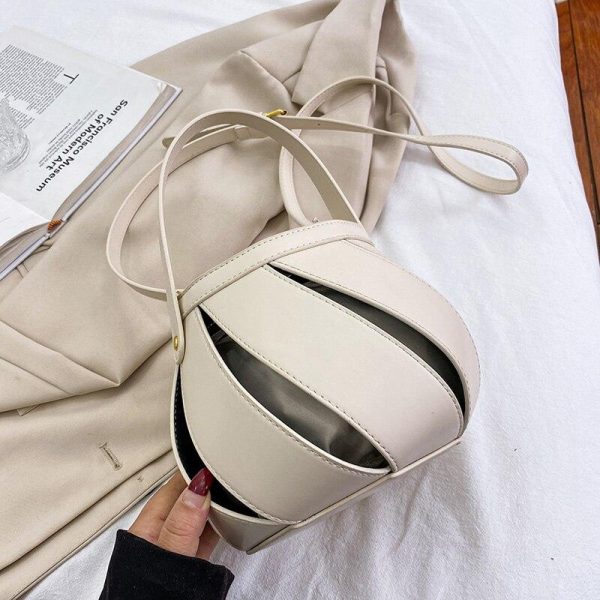 sac boule blanc cassé