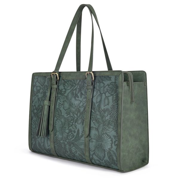 sac cuir ordinateur femme matcha